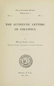 Cover of: The authentic letters of Columbus