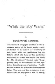 Cover of: While The Boy Waits