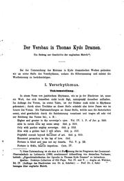 Cover of: Der Versbau in Thomas Kyds Dramen: Ein Beitrag zur Geschichte der Englishen ...