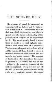 Cover of: The Sounds of R.