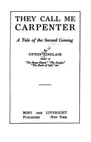 Cover of: They Call Me Carpenter: A Tale of the Second Coming