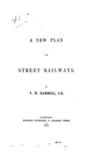 Cover of: A New Plan for Street Railways