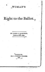 Cover of: Woman's Right to the Ballot