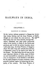 Cover of: Railways in India, by an engineer