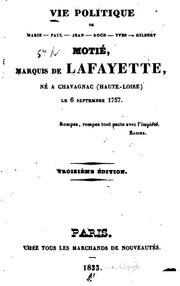 Cover of: Vie politique de Marie-Paul-Jean-Roch-Yves-Gilbert Motié: marquis de ...