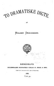 Cover of: To dramatiske digte