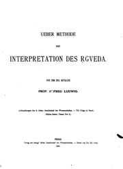 Cover of: Ueber Methode bei Interpretation des Rgveda