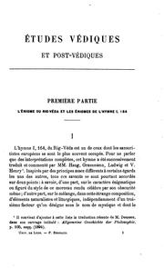 Cover of: Études védiques et post-védiques ...