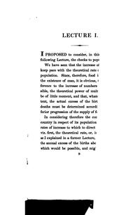 Cover of: Two lectures on the checks to population by William Forster Lloyd