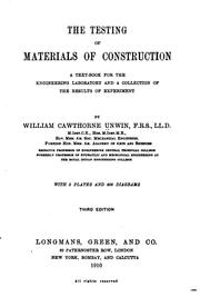Cover of: The Testing of Materials of Construction: A Text-book for the Engineering ...