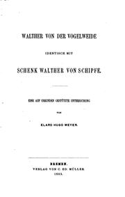 Cover of: Walter von der Vogelweide identisch