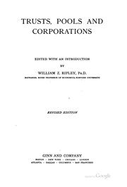 Cover of: Trusts, Pools and Corporations, Ed. with an Introduction