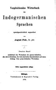 Cover of: Vergleichendes Wörterbuch der indogermanischen Sprachen: Sprachgeschichtlich ...