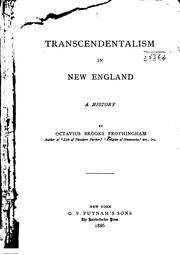 Cover of: Transcendentalism in New England: A History