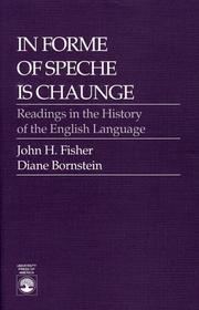 Cover of: In forme of speche is chaunge: readings in the history of the English language
