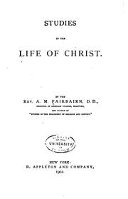 Cover of: Studies in the Life of Christ