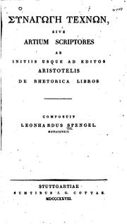 Cover of: Synagōgē technōn sive Artium scriptores: ab initiis usque ad editios ...