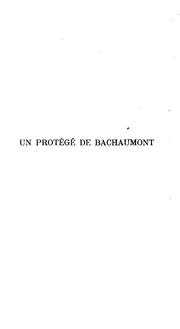 Cover of: Un protégé de Bachaumont: correspondance inédite du marquis sÉ̕guilles, 1745-1748