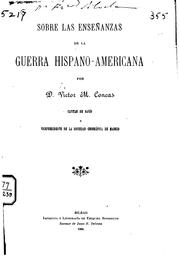 Cover of: Sobre las enseñanzas de la Guerra Hispano-americana