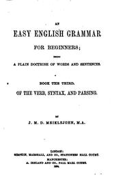 Cover of: An easy English grammar