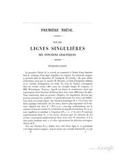 Cover of: Sur les lignes singulières des fonctions analytiques ...