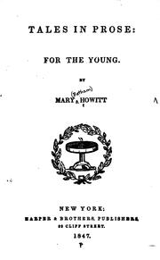 Cover of: Tales in Prose: For the Young