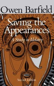 Saving the appearances by Owen Barfield