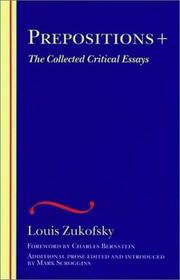 Prepositions + : the collected critical essays