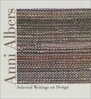 Cover of: Anni Albers: selected writings on design