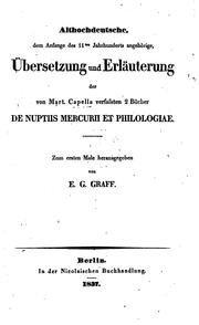 Cover of: Althochdeutsche, dem Aufange des 11ten Jahrhunderts angehörige, Übersetzung und Erläuterung [by ...