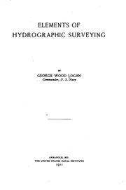 Cover of: Elements of Hydrographic Surveying