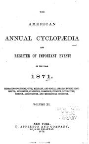 Cover of: The American Annual Cyclopædia and Register of Important Events ... |