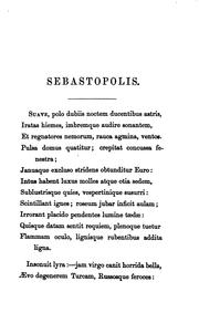 Cover of: Sebastopolis, carmen Latinum [by C.S.C. Bowen].