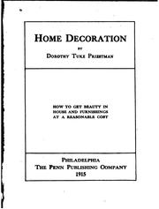Cover of: Home Decoration: How to Get Beauty in House and Furnishings at a Reasonable Cost