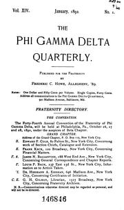 Cover of: The Phi Gamma Delta |