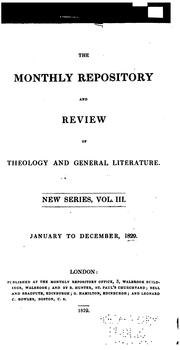 Cover of: The Monthly Repository of Theology and General Literature |