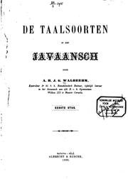 Cover of: De taalsoorten in het Javaansch