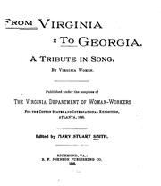 Cover of: From Virginia to Georgia: A Tribute in Song, by Virginia Women by 