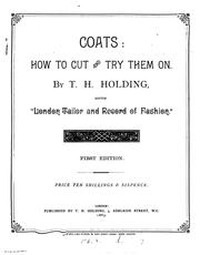 Cover of: Coats: how to cut and try them on
