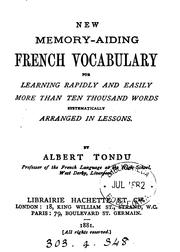 Cover of: New memory-aiding French vocabulary