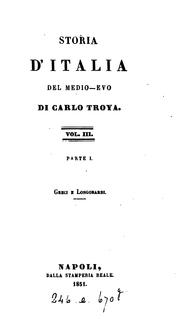 Cover of: Storia d'Italia del medio-evo. 4 tom. [in 14 pt.].