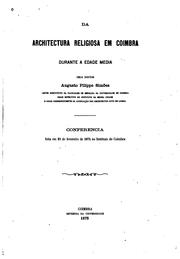 Cover of: Da architectura religiosa em Coimbra durante a edade media by 