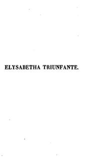 Cover of: Elysabetha triunfante: poema heroico latino em dois cantos