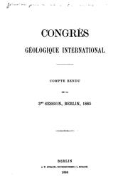 Cover of: Compte rendu de la 3me session, Berlin, 1885 by 
