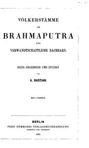 Cover of: Völkerstämme am Brahmaputra und verwandtschaftliche Nachbarn, Reise-Ergebnisse und Studien