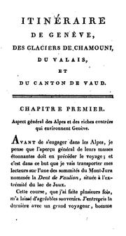 Cover of: Itinéraire de Genève, des glaciers de Chamouni, du Valais, et du canton de Vaud