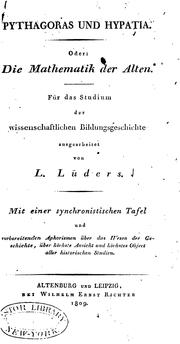Cover of: Pythagoras und Hypatia: Die Mathematik der Alten.