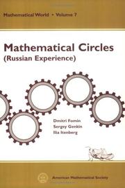 Cover of: Mathematical circles by S. A. Genkin