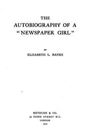 Cover of: The Autobiography of a Newspaper Girl