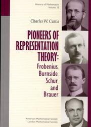 Pioneers of representation theory : Frobenius, Burnside, Schur and Brauer